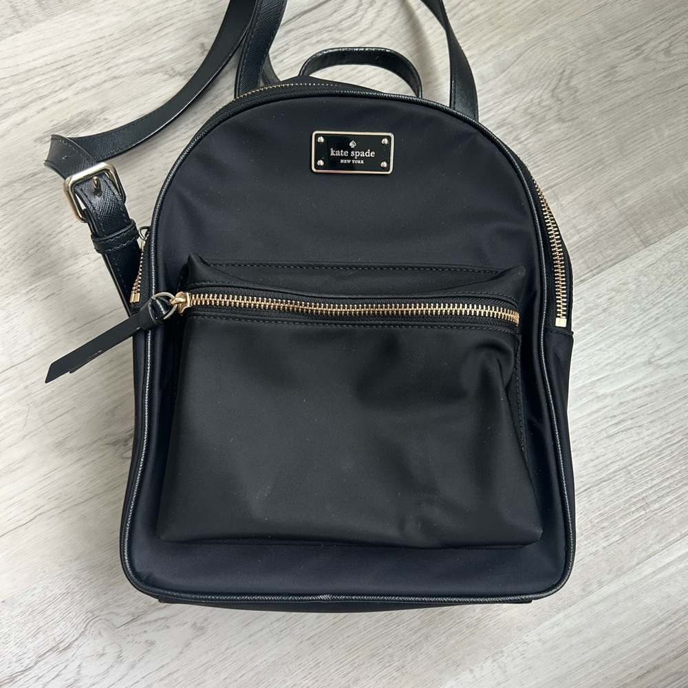Kate Spade Black Nylon Backpack